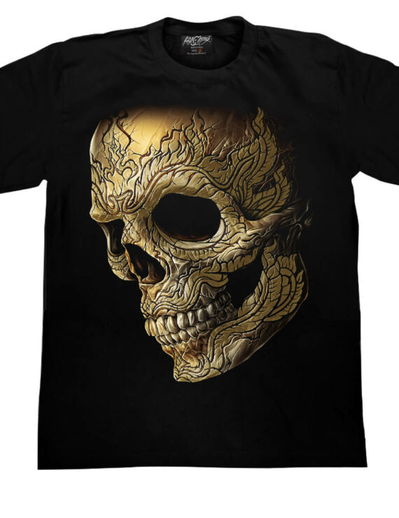 T-Shirt 3D52 – Rock Chang Original – Totenkopf braun